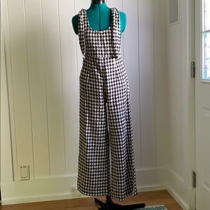 Ace & Jig Johnny Overalls in Tuxedo, Black and White Houndstooth Jumpsuit